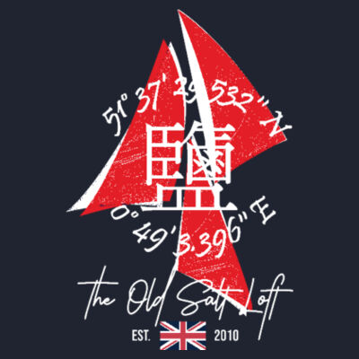 The Old Salt Loft Vintage Unisex T-Shirt Navy Design